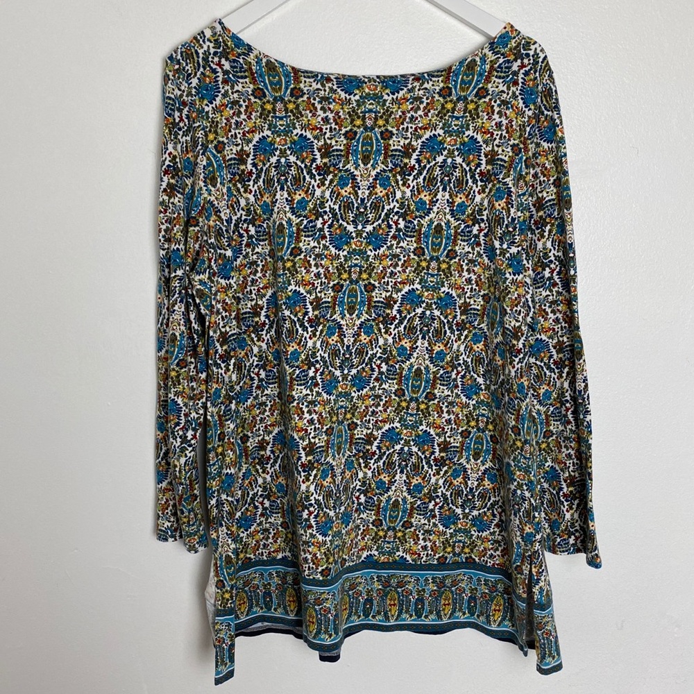 ❗️SOLD❗️J.Jill Floral Paisley Top Size XL